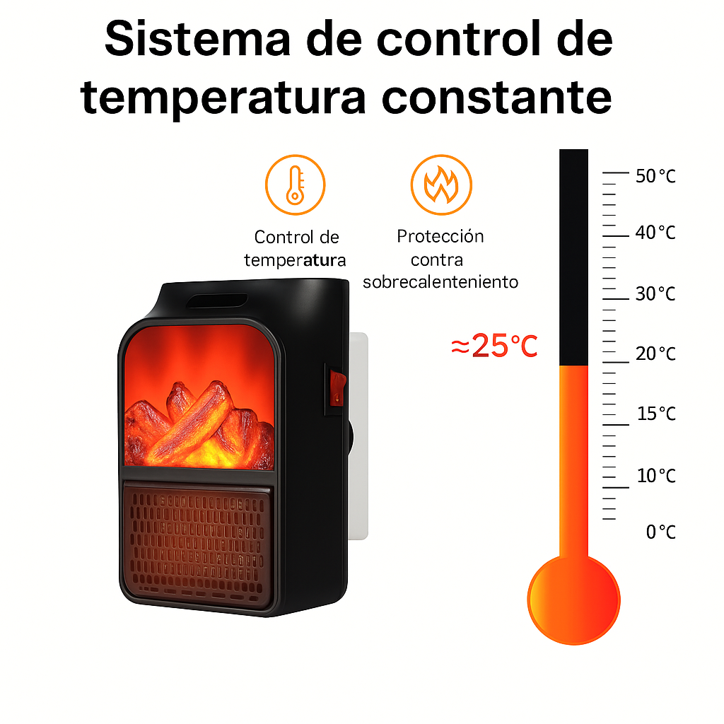 Calentador eléctrico de enchufe portátil